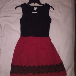 black and red dress